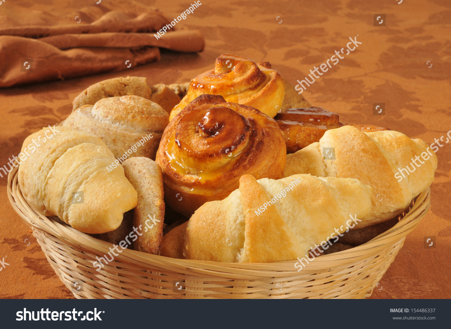 A Basket Of Assorted Holiday Baked Goods Stock Photo 154486337 ...