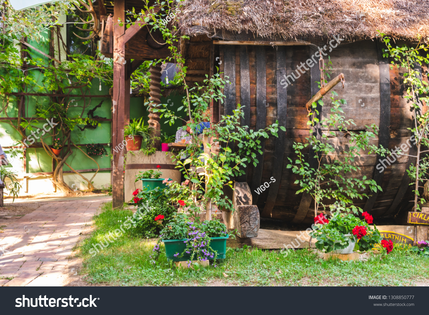 Beautiful Green Floral Rural Country Garden Stock Photo Edit Now
