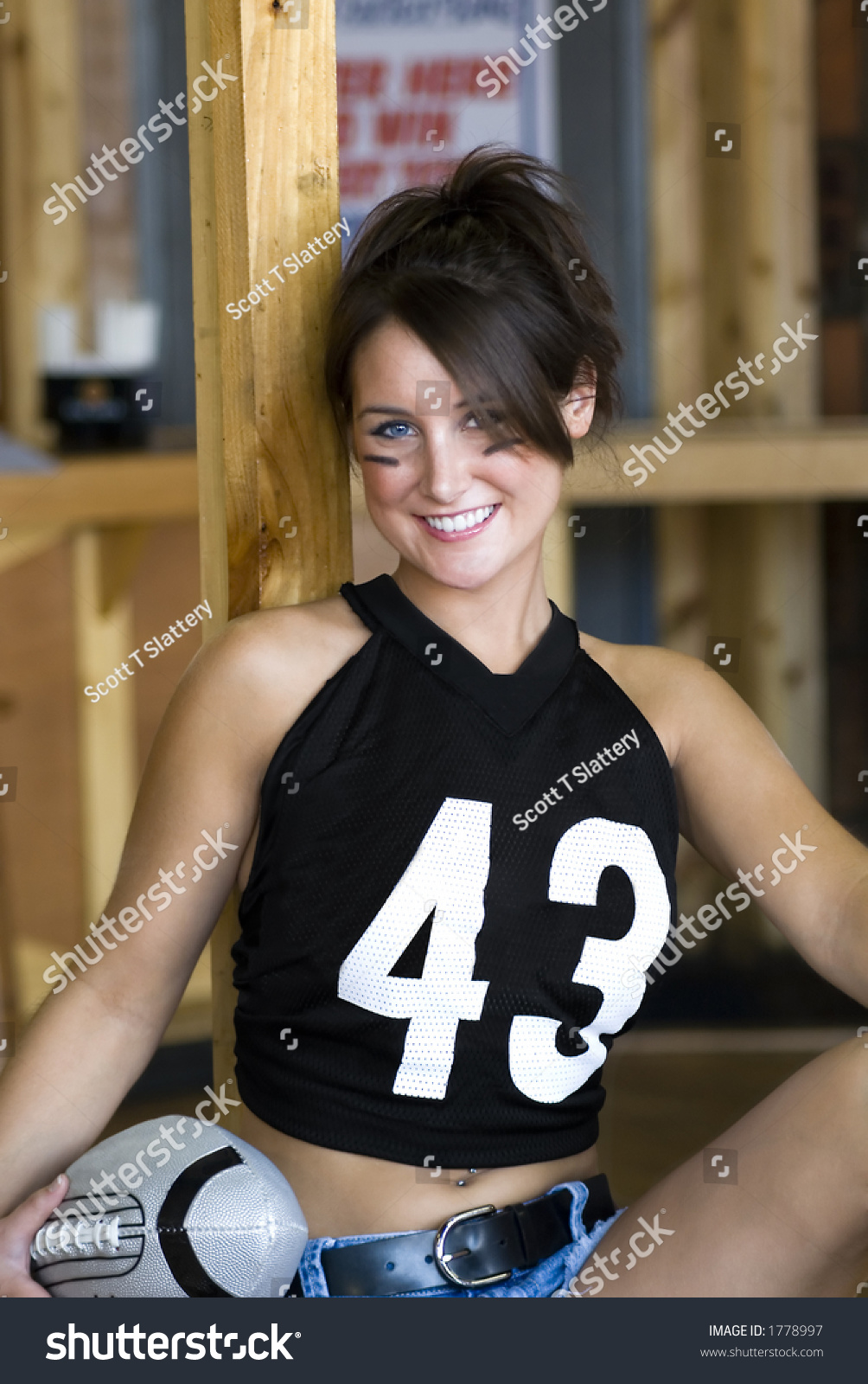 women in football jerseys