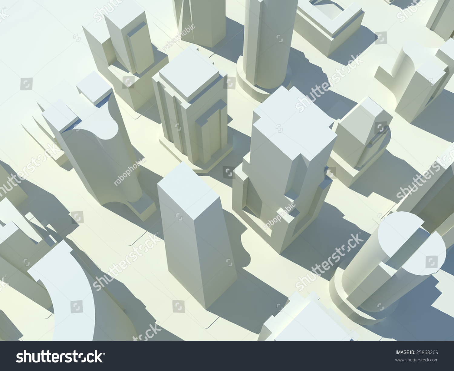 A Bird'S Eye View Of A Three Dimensional Rendered City With All Of The ...