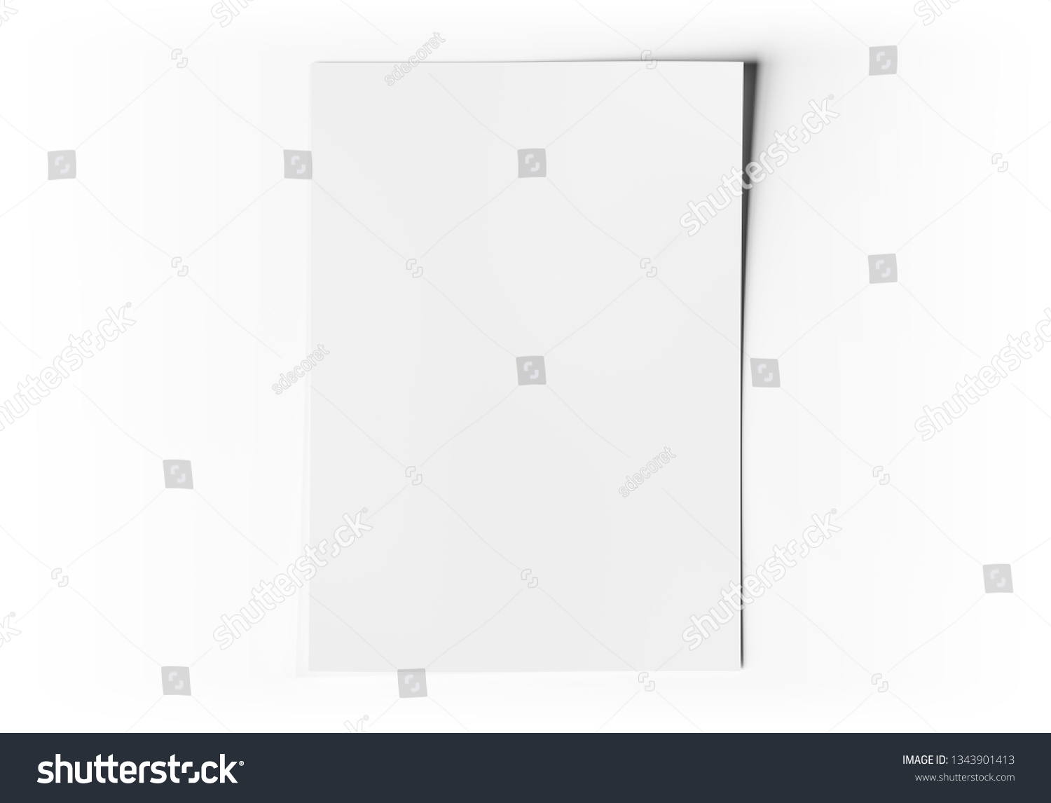 A4 Blank Paper Sheet Mockup On Stock Illustration 1343901413