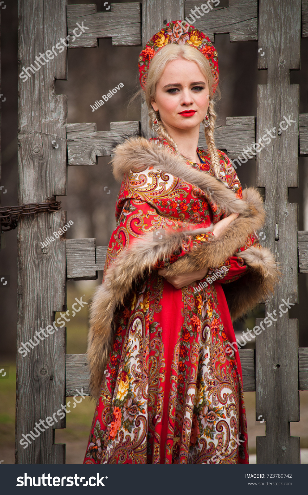 red dress shawl