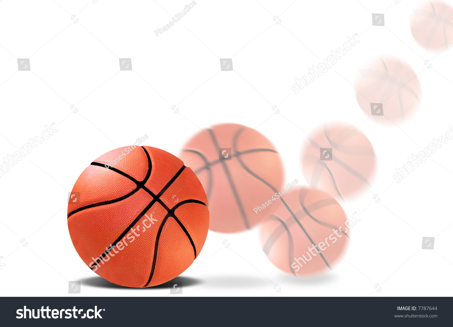 Blurred Bouncing Basketball Stock Photo 7787644 Shutterstock