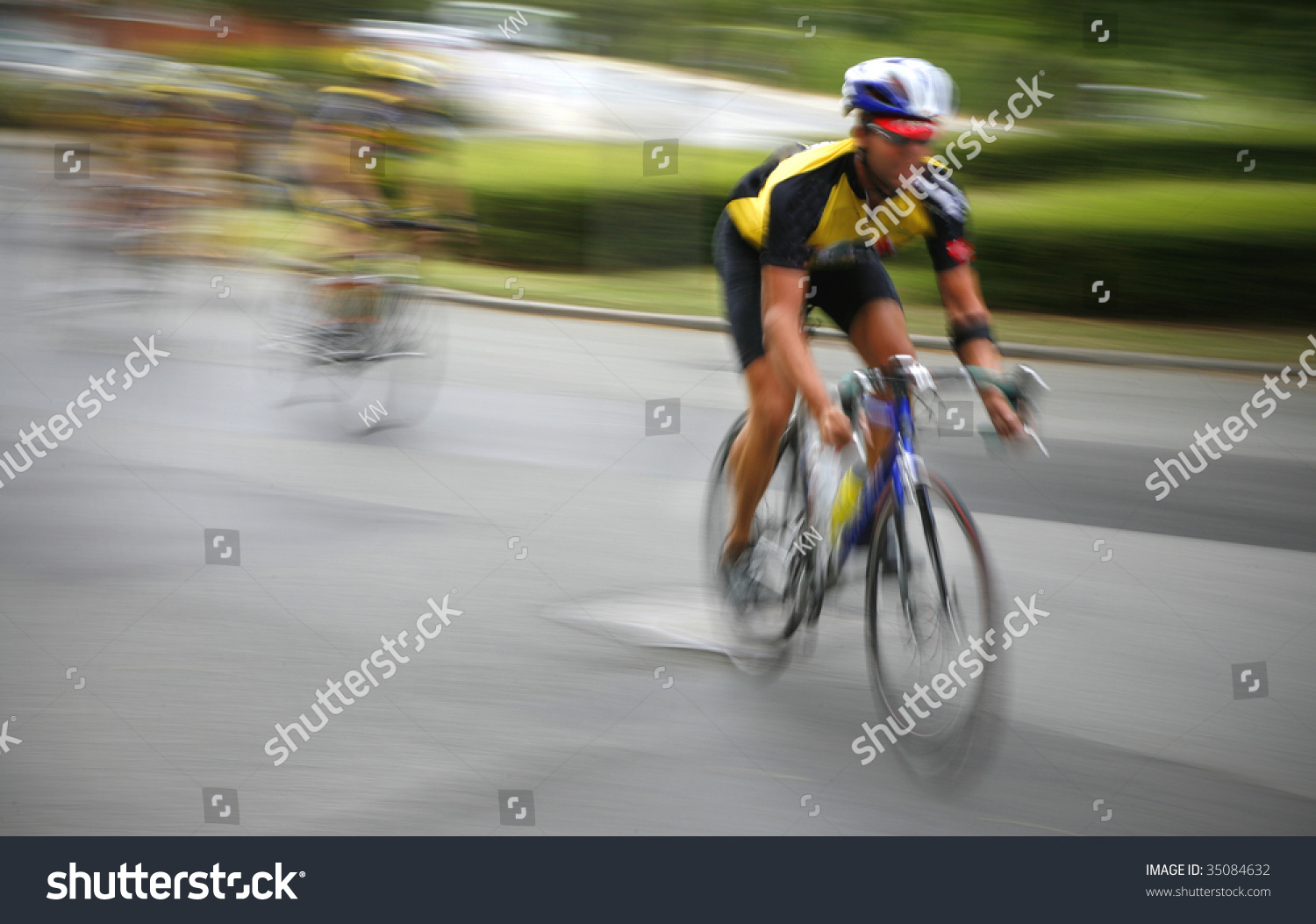 A Breakaway In A Professional Cycling Race. Stock Photo 35084632 ...