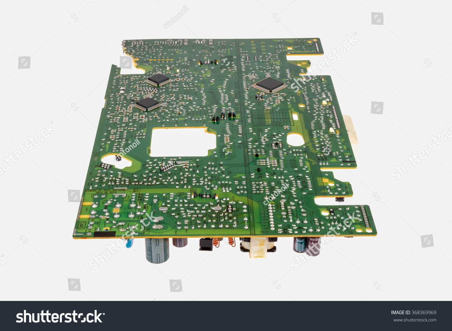 Broken Circuit Board On White Background Stock Photo (Edit Now) 368369969