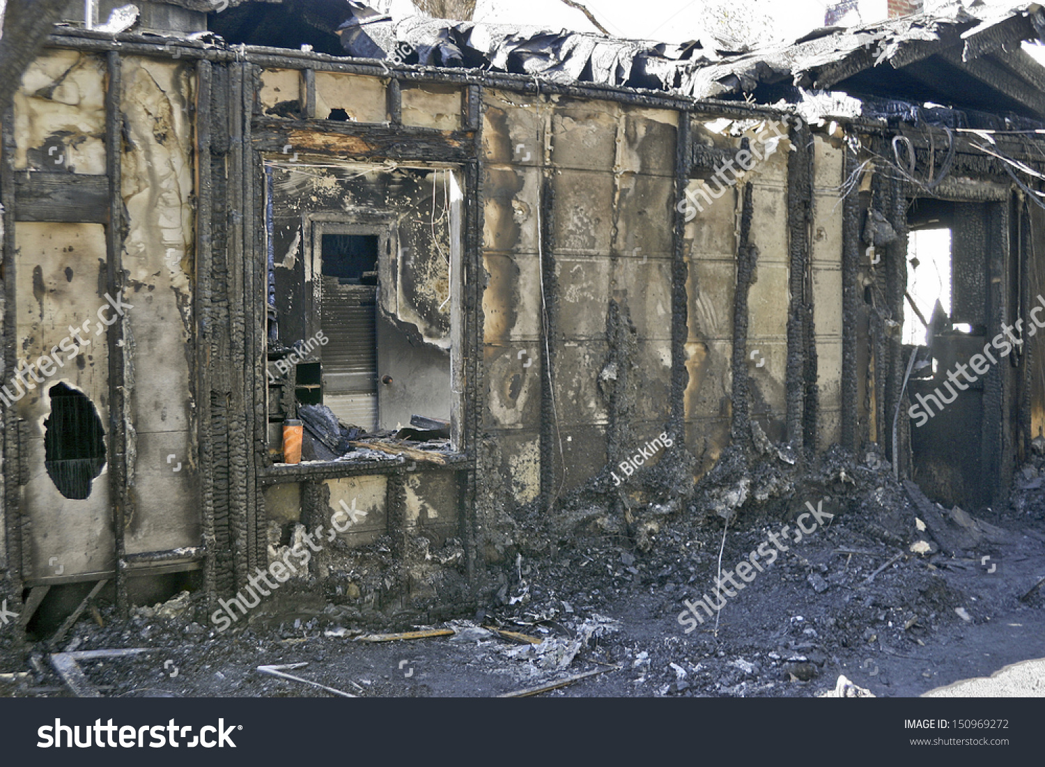 A Burned Out Shell Of A Building Stock Photo 150969272 : Shutterstock