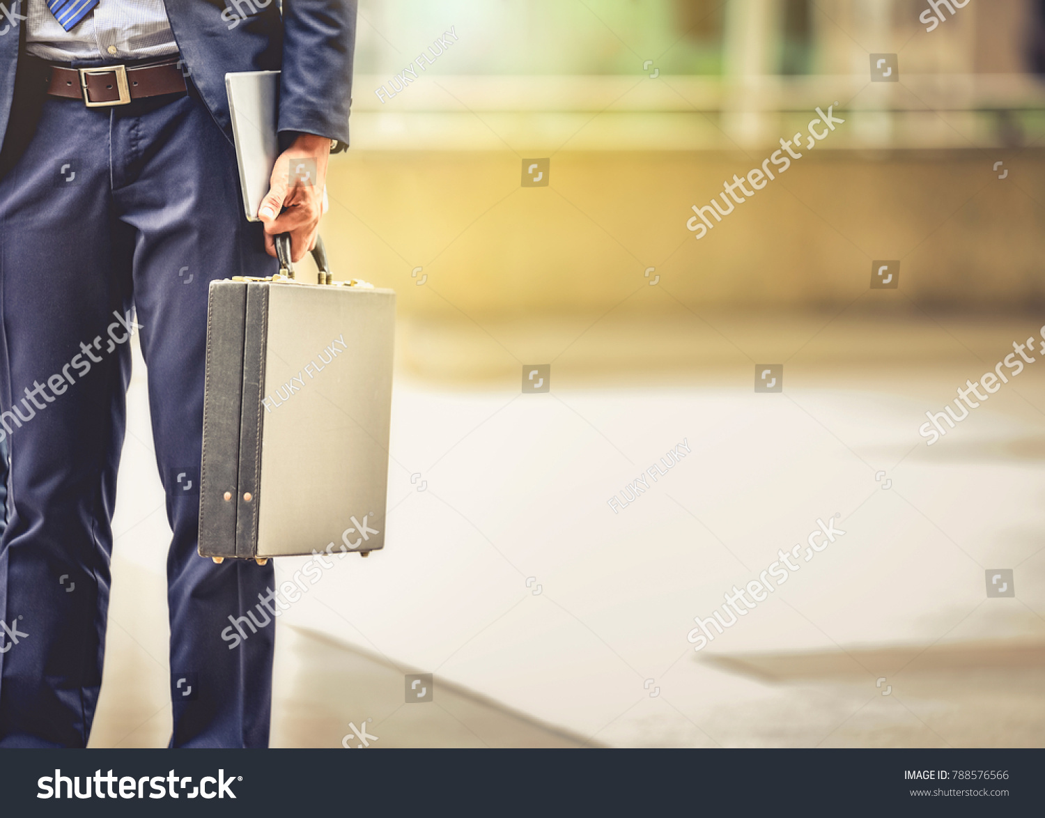 Businessman Carrying Briefcase Goes Work His Stock Photo (Edit Now ...