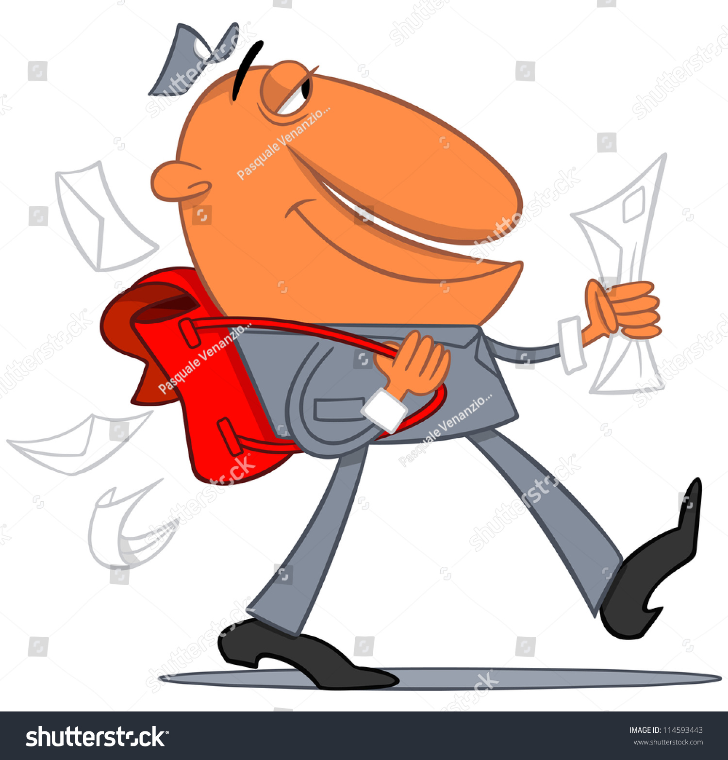 A Caricature Postman Character/Postman/Will He Deliver? Stock Photo ...