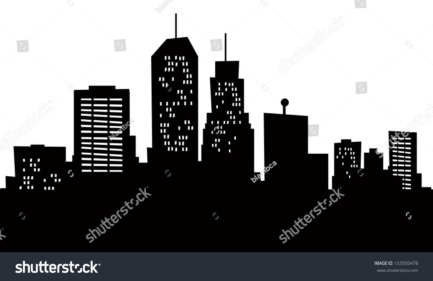 Cartoon Skyline Newark New Jersey Usa Stock Illustration 153550478