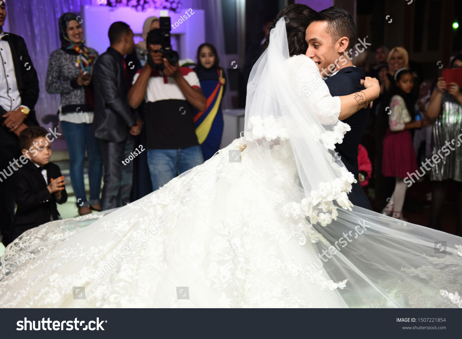 Celebration Egyptian Wedding Location Luxor Egypt Stock Photo