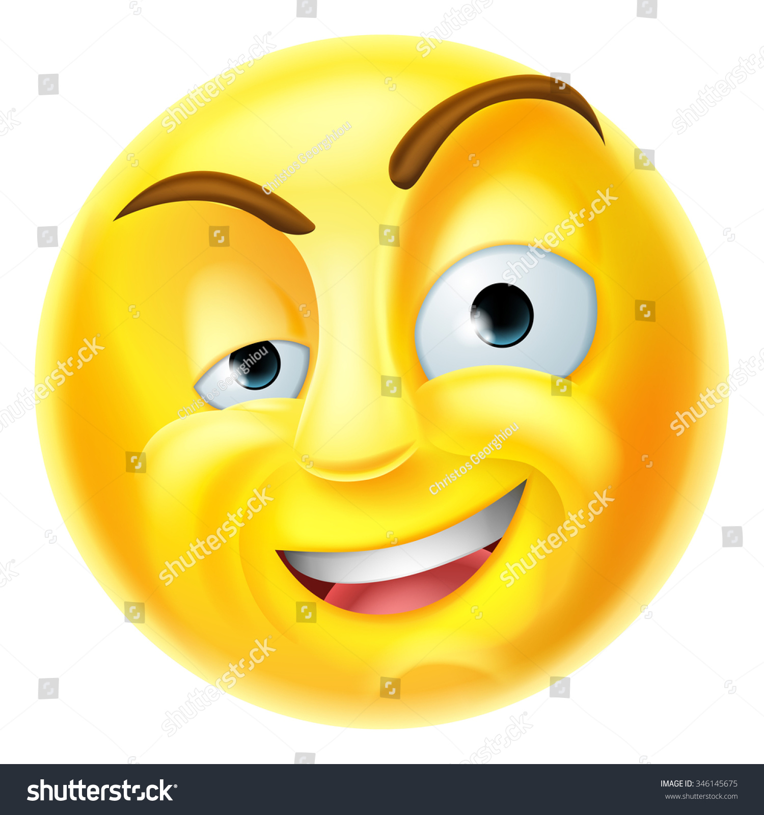 Charming Emoji Emoticon Smiley Face Character Stock Illustration ...