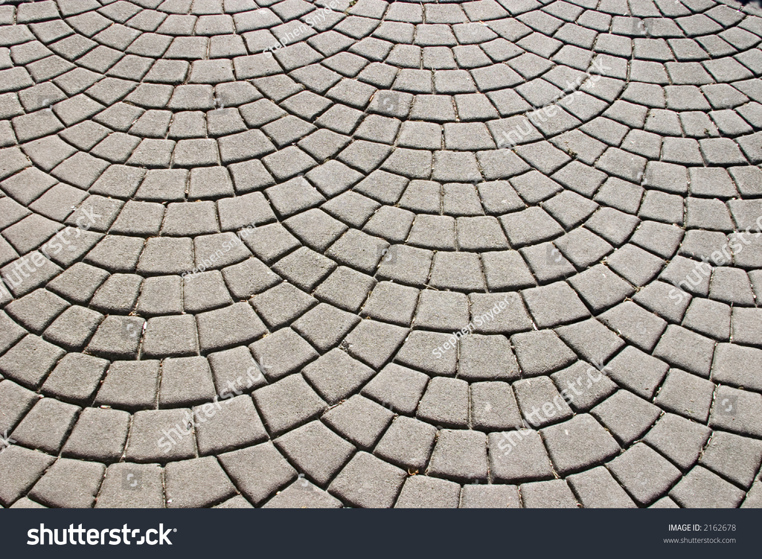 A Circular Pattern Faux Cobblestone Sidewlk Stock Photo 2162678 ...