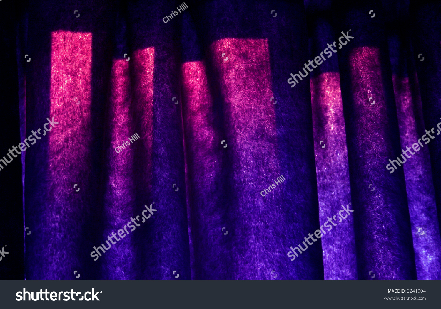 Closeup Funky Purple Blue Curtains Stock Photo 2241904 - Shutterstock