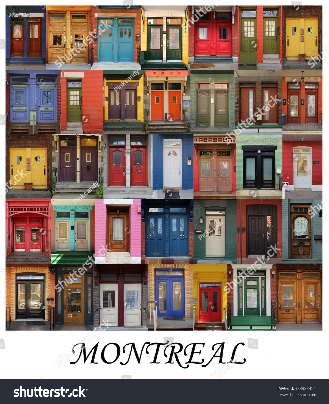 Collage Montrealer Doors Presented White Border Stock Photo 338983454 ...