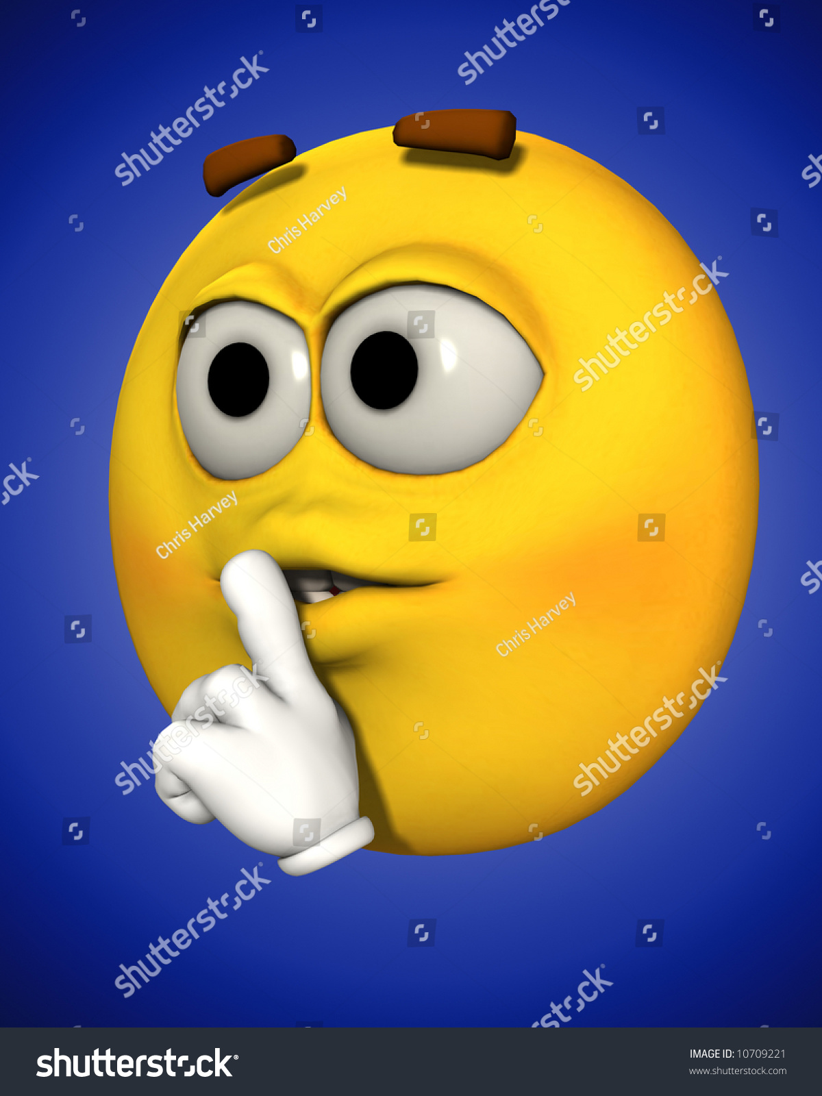 Conceptual Image Cartoon Face That Telling Stock Illustration 10709221 ...