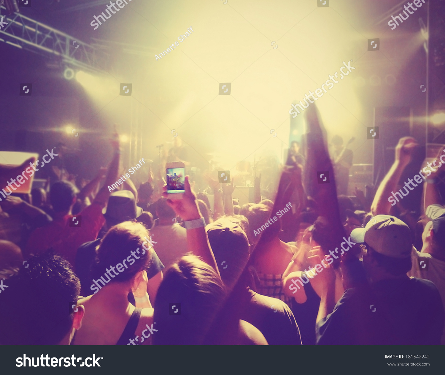 Crowd People Concert Done Instagram Like Stock Photo 181542242 ...