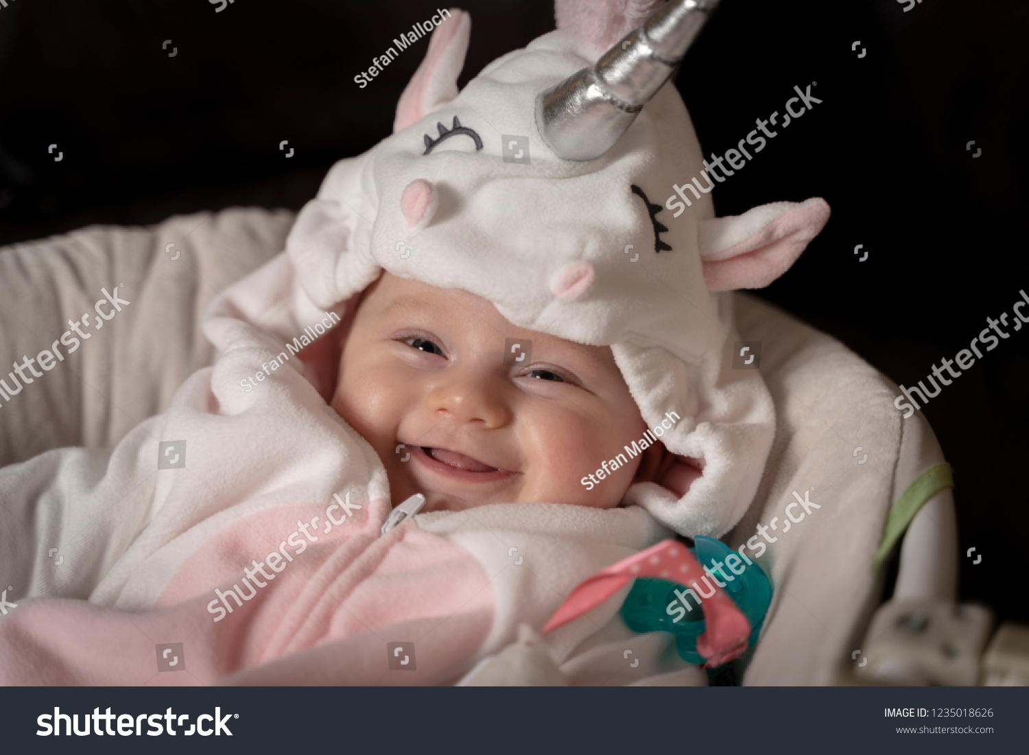 Cute Baby Unicorn Costume Royalty Free Stock Image