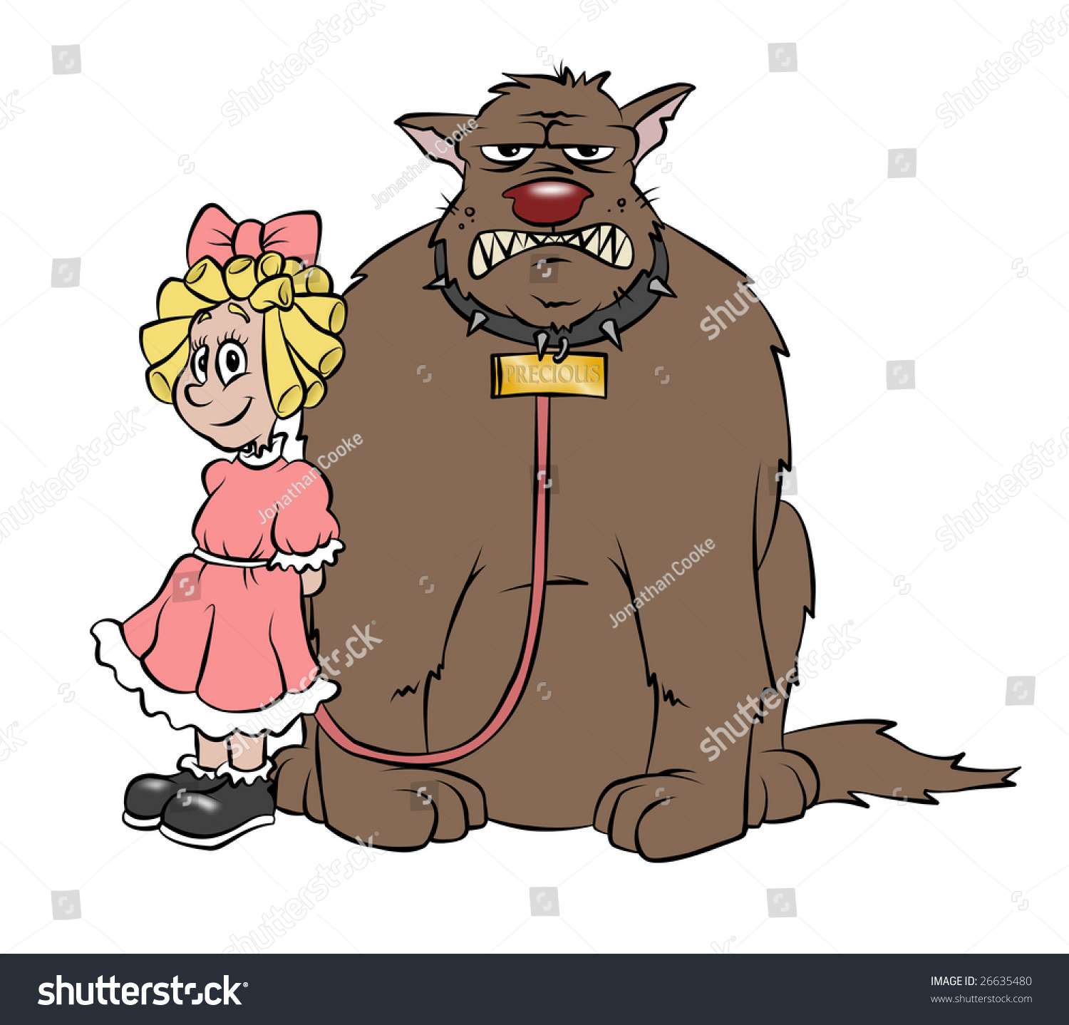 Cute Cartoon Girl Her Pet Puppy Stock Illustration 26635480 Tempered glass, you can literally roll the broken shards in your hands with considerable pressure and not get cut or hurt. shutterstock