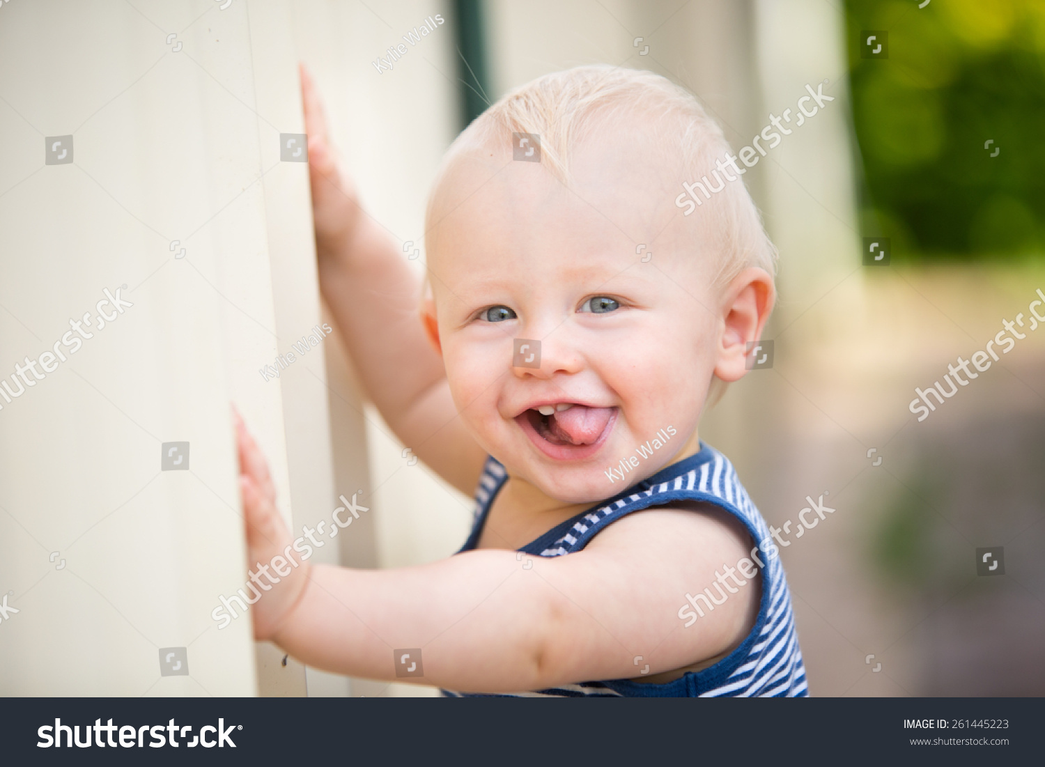 Cute Cheeky Baby Boy Sticks His Stock Photo 261445223 - Shutterstock