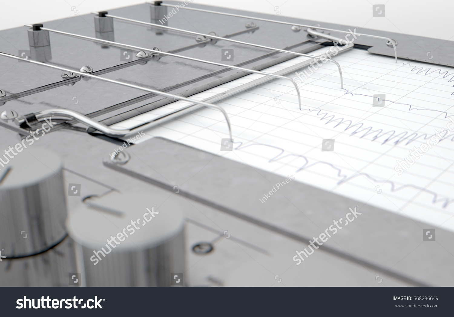 detection lie drawing Lie Machine Detector Polygraph 3d Stock Render