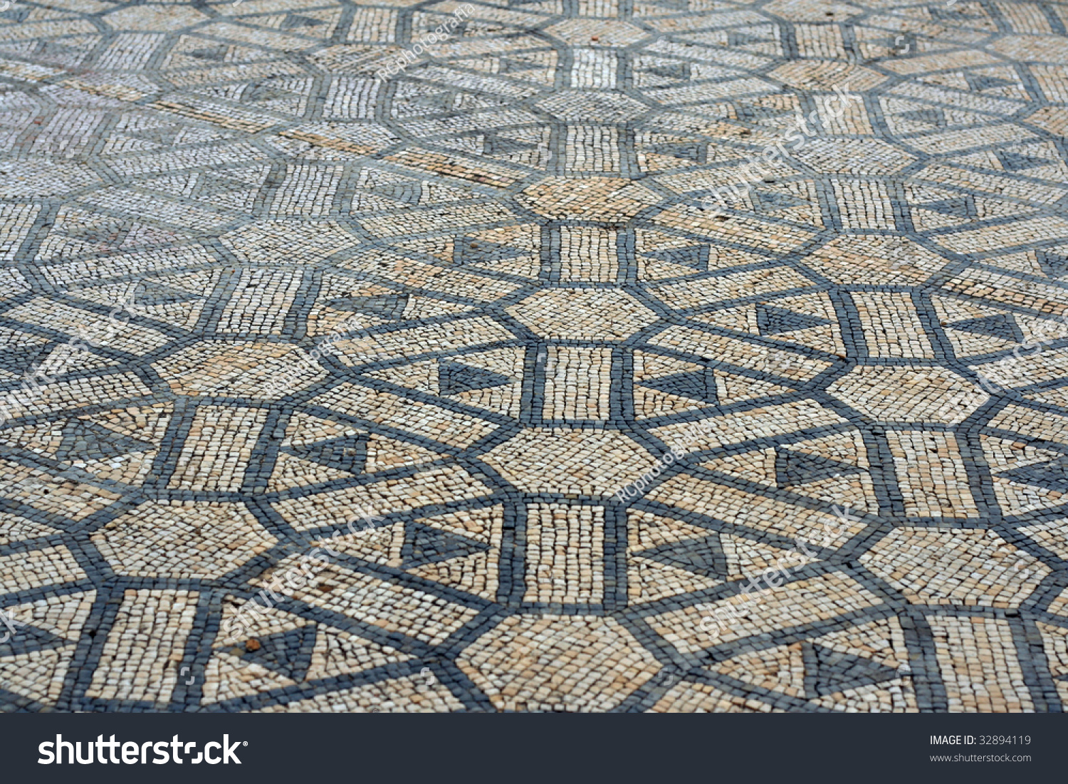 A Detail Of A Roman Tiles Floor Stock Photo 32894119 : Shutterstock