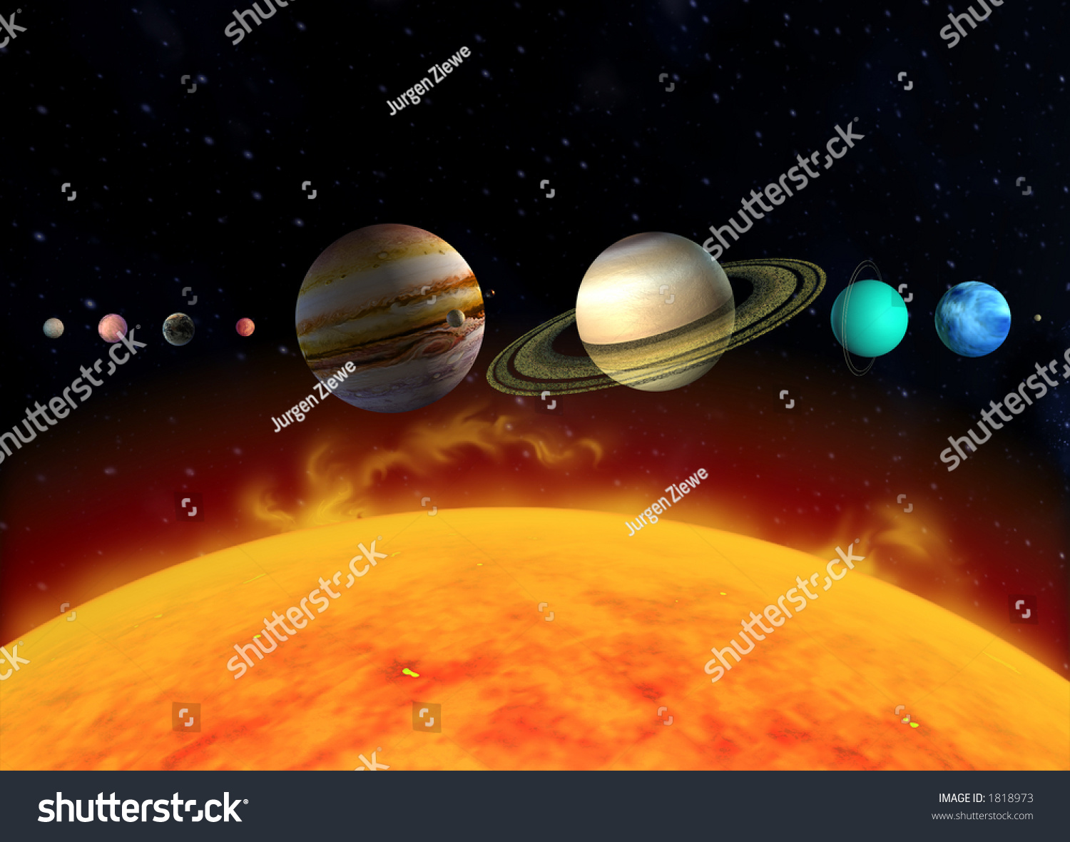 Diagram Illustration Planets Solar System Relation Stock Illustration ...