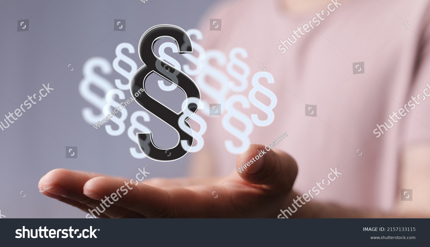 Digital Illustration Floating Law Signs 3d Stock Photo 2157133115 ...