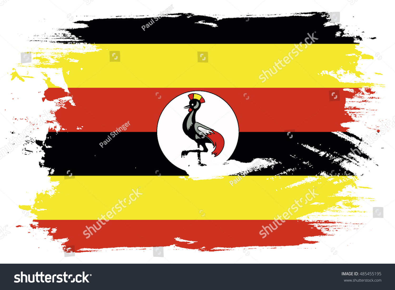 Flag Illustration Country Uganda Stock Illustration 485455195 ...