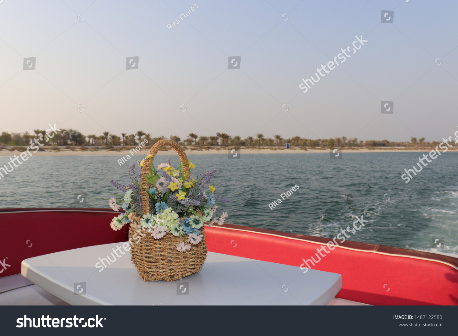 Flower Vase On Ship Background Lulu Stock Photo Edit Now 1487122580