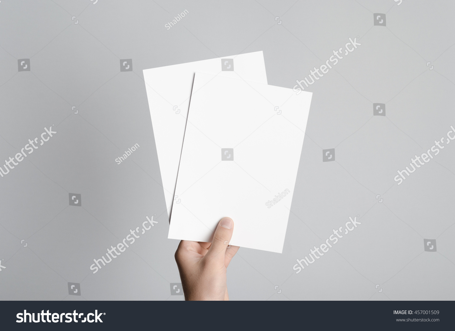 Download A5 Flyer Invitation Mockup Male Hands Stock Photo ...