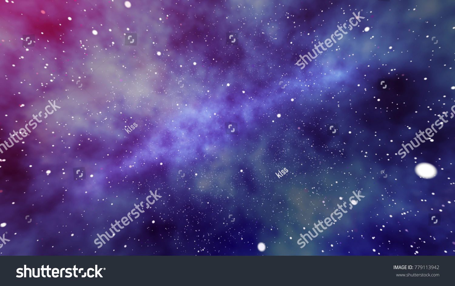紫 青 黒の背景に 宇宙の星と惑星の巨大な星雲の未来的な3dレンダリング 何匹かの巨大星が一つになり 大きな斑点のように輝く のイラスト素材