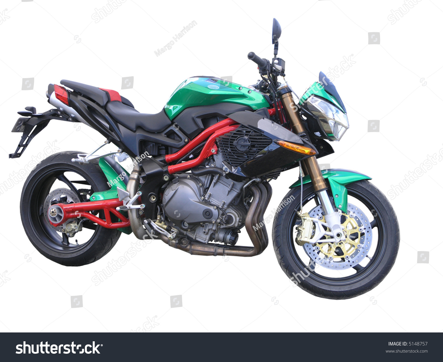 A Green Benelli Motorbike Stock Photo 5148757 : Shutterstock