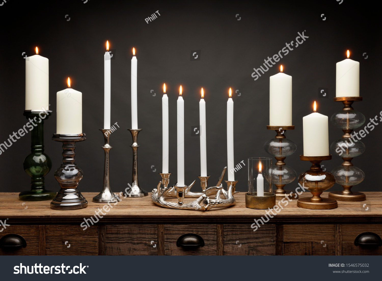 glowing candle holder