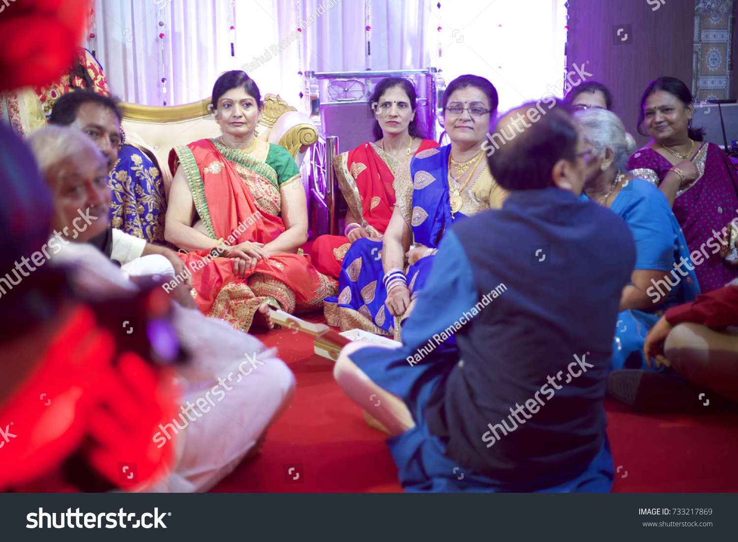 Group Men Women Seen Gathered Sharing Stock Photo Edit Now 733217869