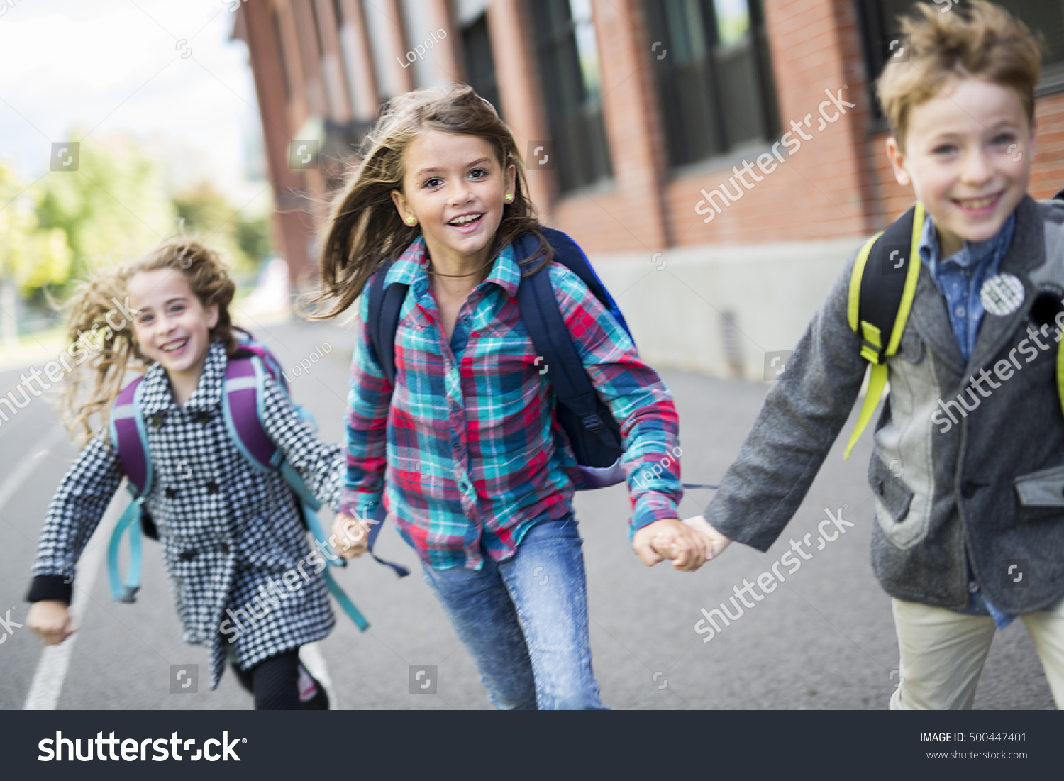 Group Primary Pupils Outside Classroom Stock Photo 500447401 | Shutterstock