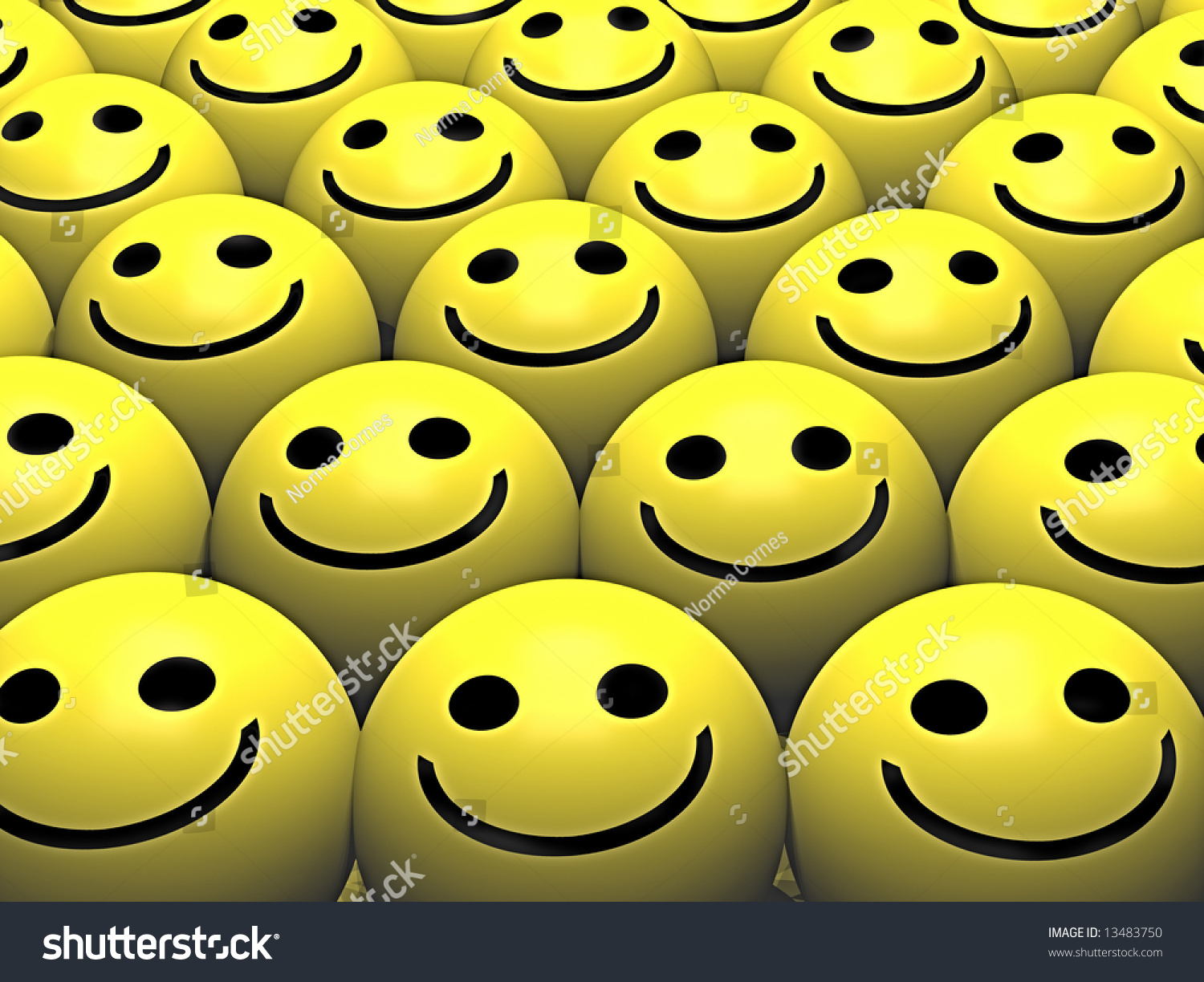 Group Pf Smileys Happy Smiles Stock Illustration 13483750 - Shutterstock