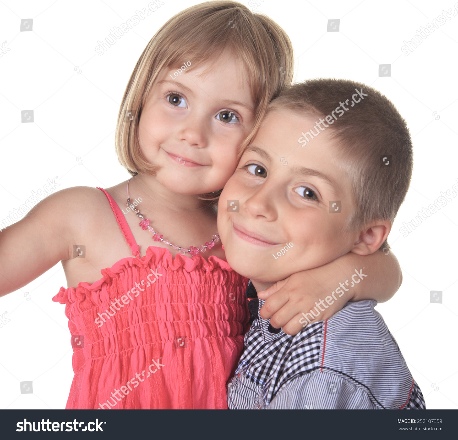 Happy Kids Relaxing Laying On White Stock Photo 252107359 | Shutterstock