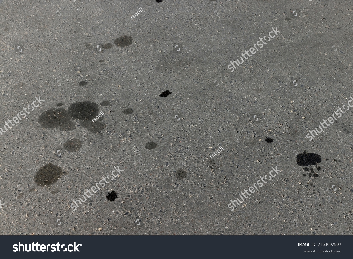 Highway Oil Stains On Surface Polluted Stock Photo 2163092907 