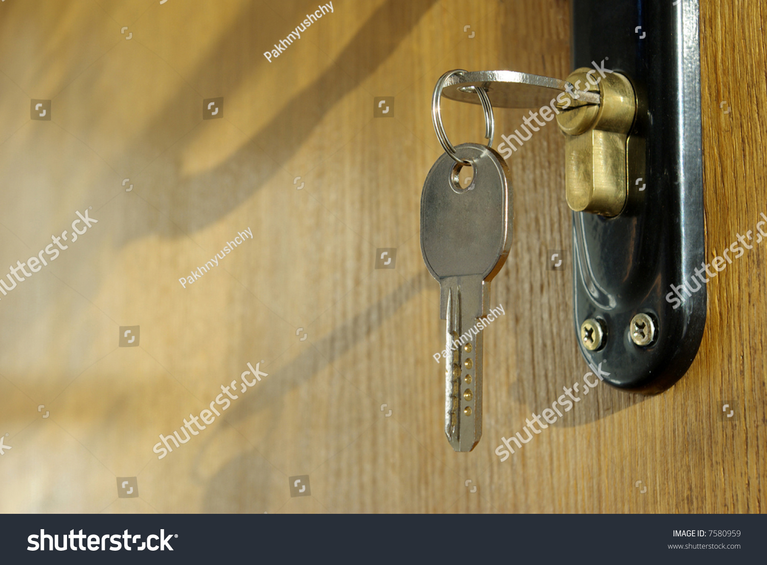 Hotel Room Door Lock Key Stock Photo 7580959 - Shutterstock