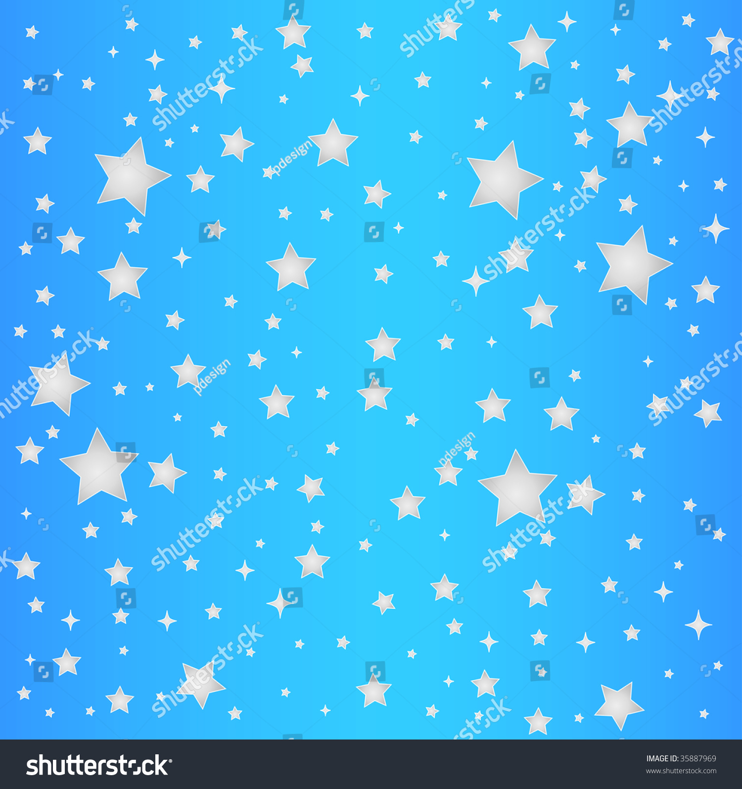 A Illustration Of A Sky Blue Star Background - 35887969 : Shutterstock
