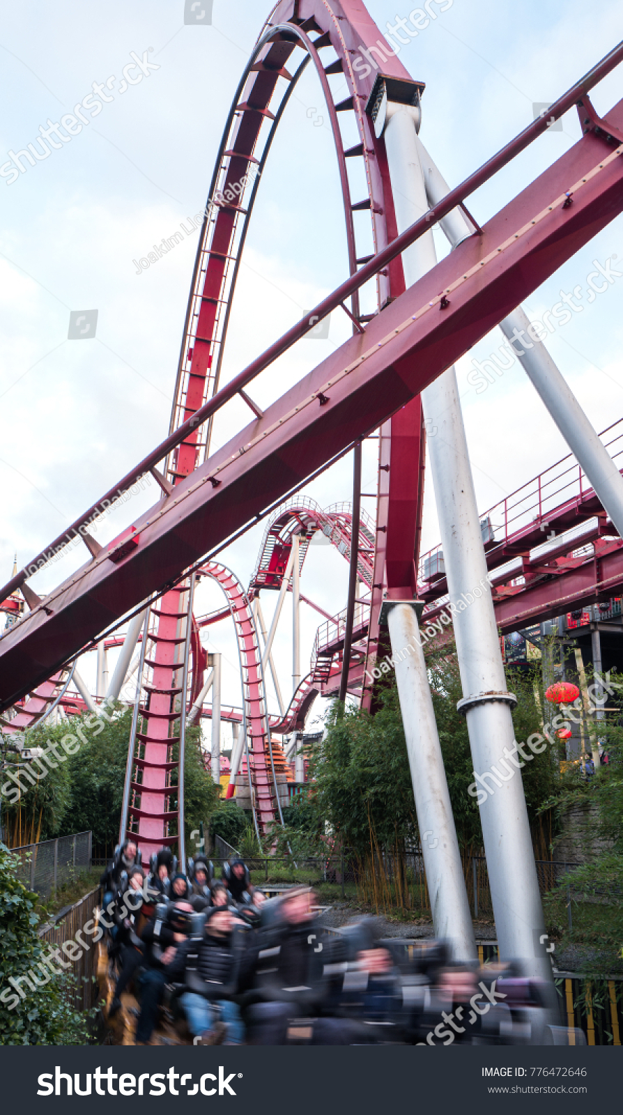 Kids Carriage On Roller Coaster Ride Stock Photo 776472646 | Shutterstock