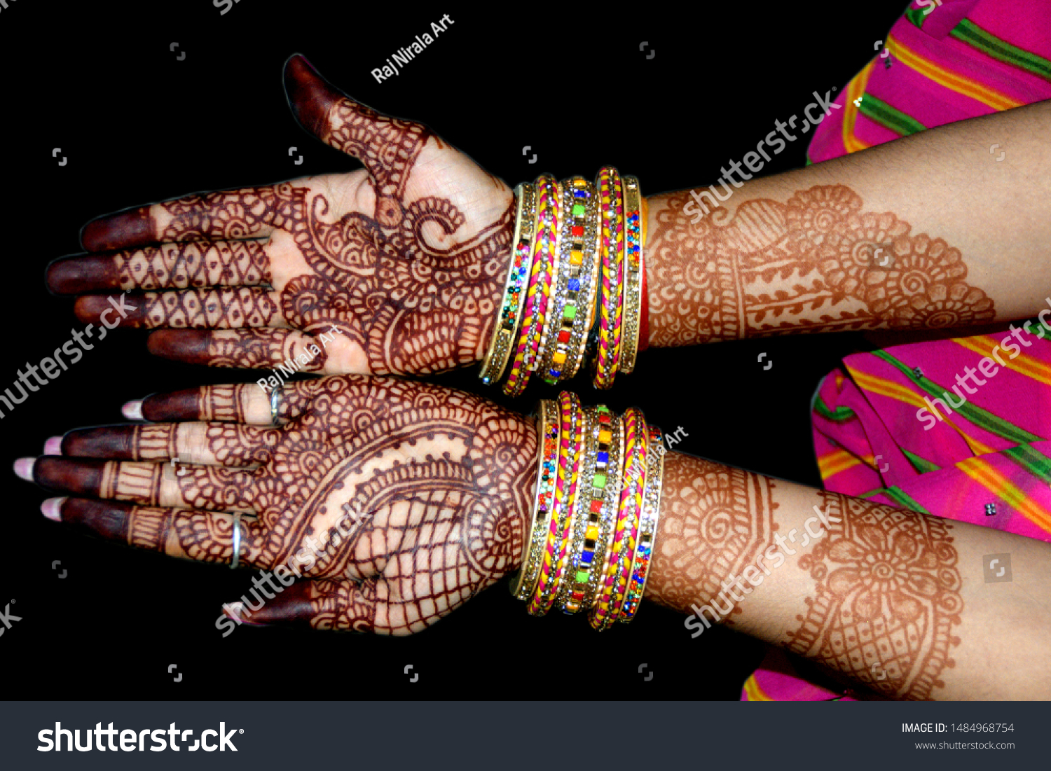 Lady Hand Indian Heena Mehandi Indian Stock Photo Edit Now