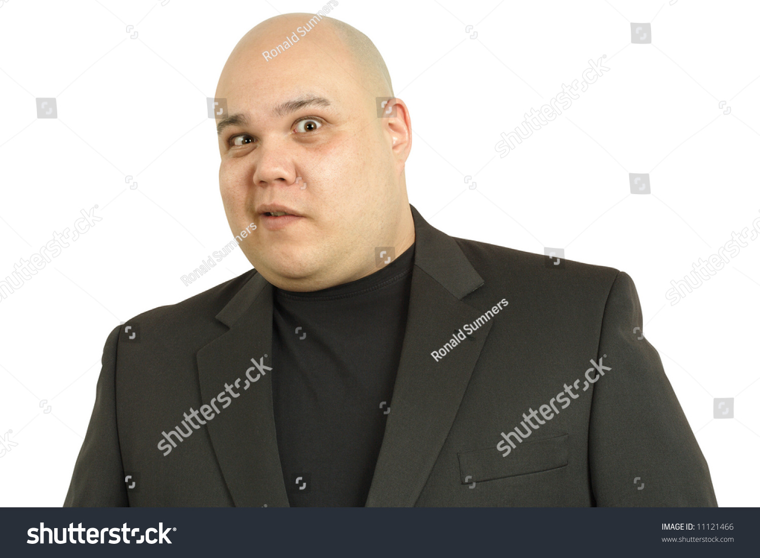 Large Bald Man Perplexed Look On Stock Photo 11121466 - Shutterstock