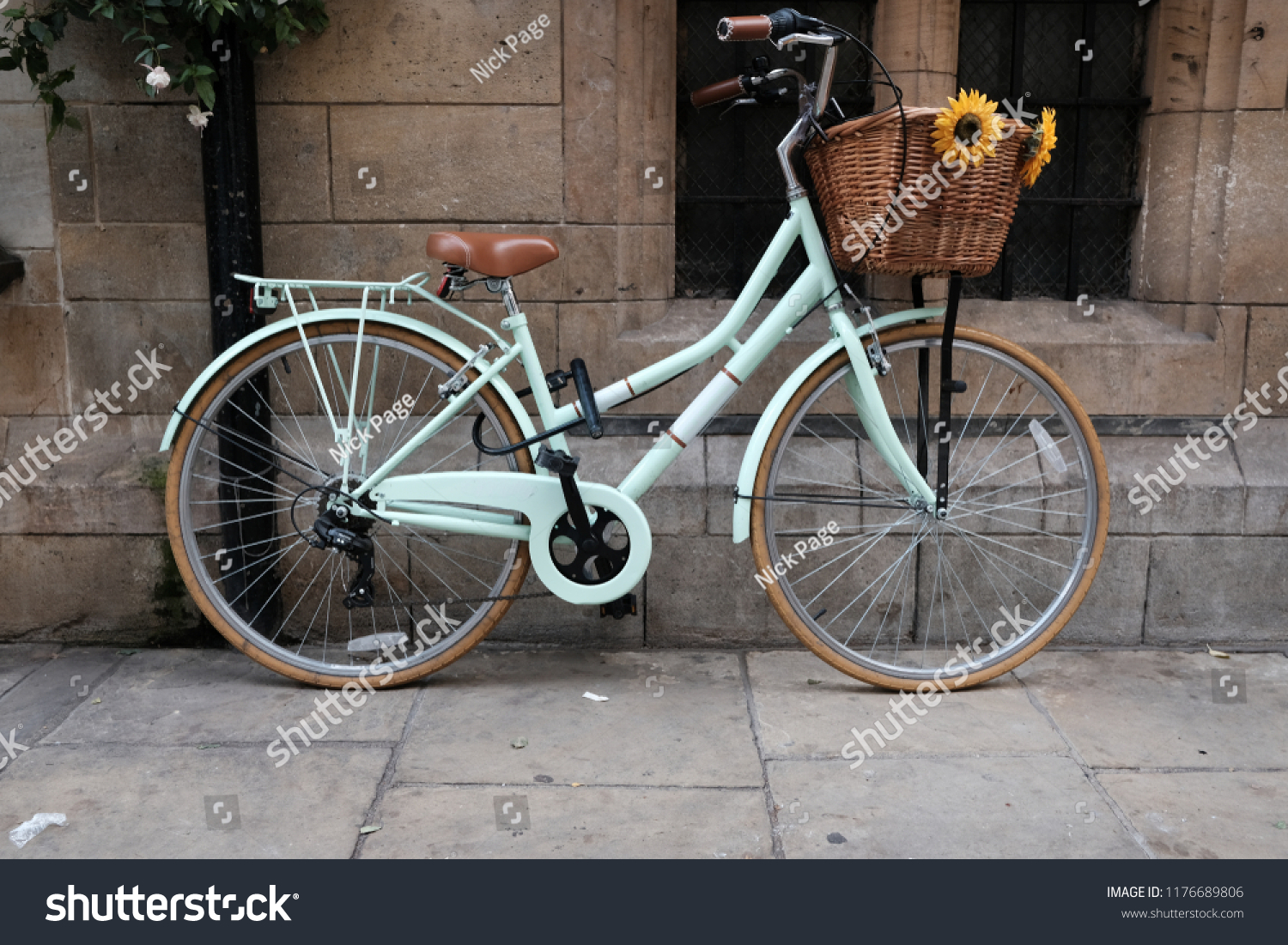 light blue bike basket