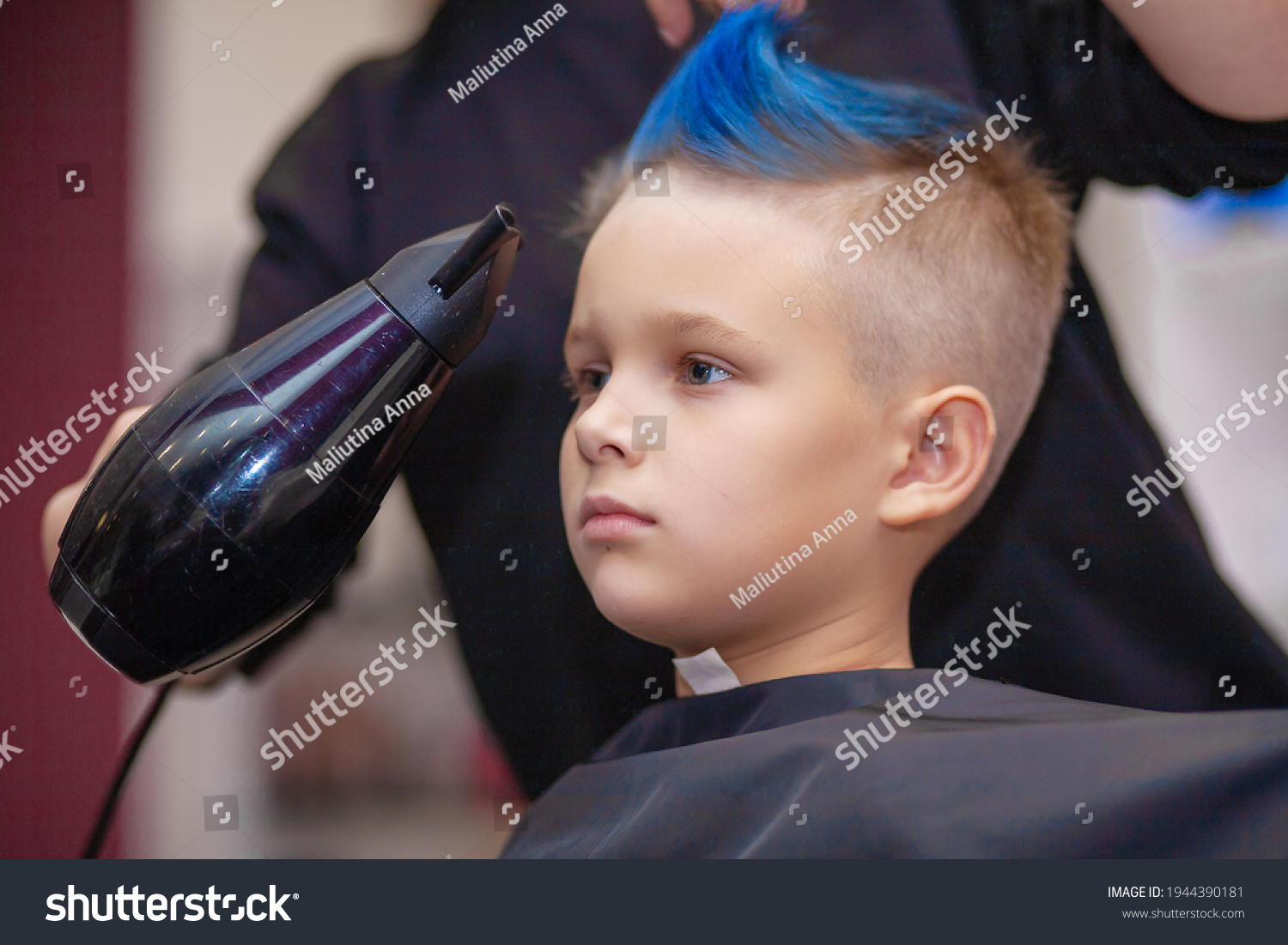 Cute baby boy with blue hair - wide 5