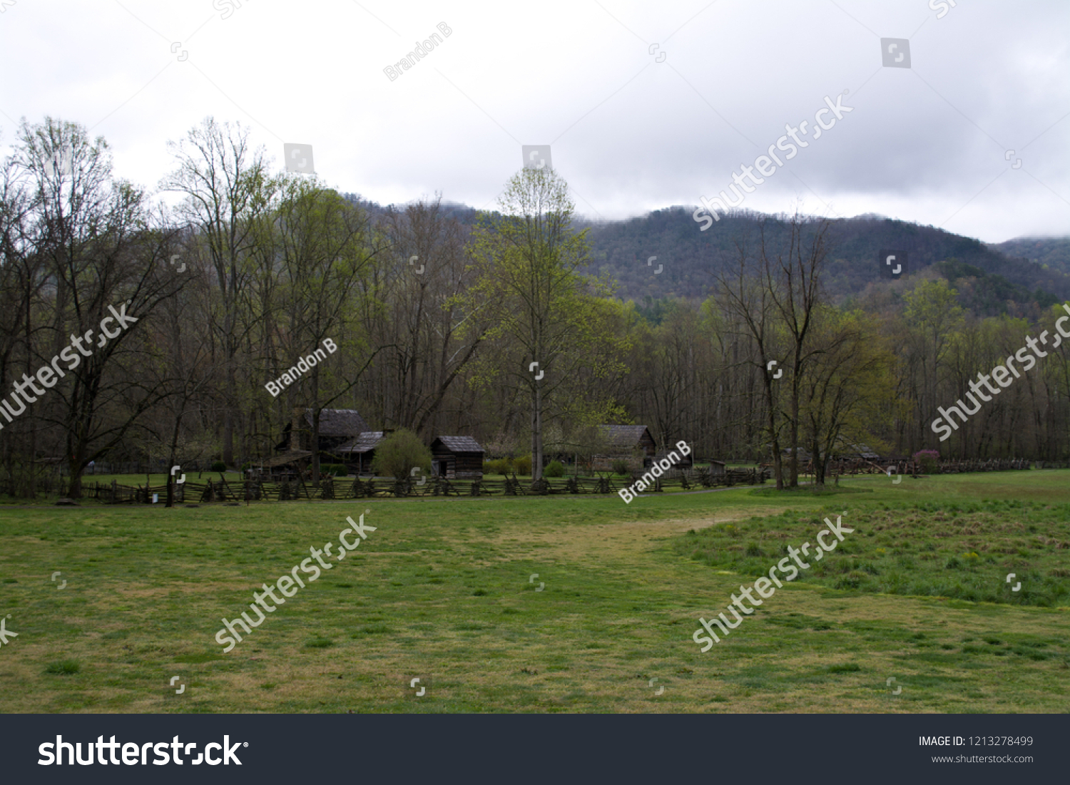 Log Cabin Settlement Appalachian Mountains Stock Photo Edit Now