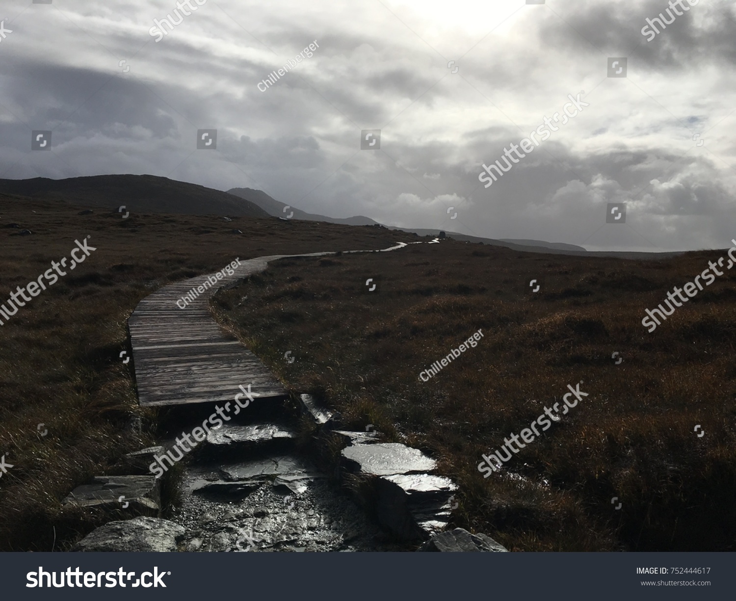 Lonely Path Through Hills Ireland On Stock Photo Edit Now