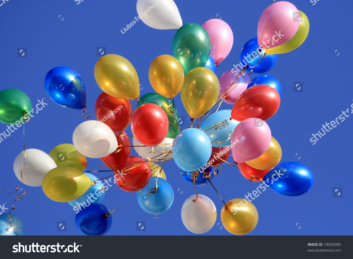 Balloons Blue Sky Stock Photo 19093090 - Shutterstock