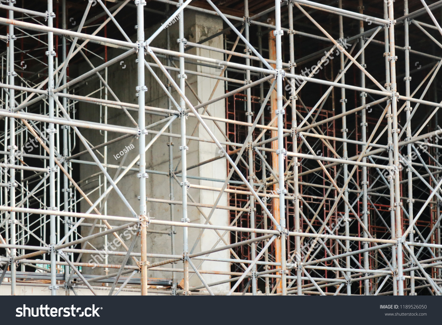 On Steel House Stock Photo Covering ... Concrete Frameworks