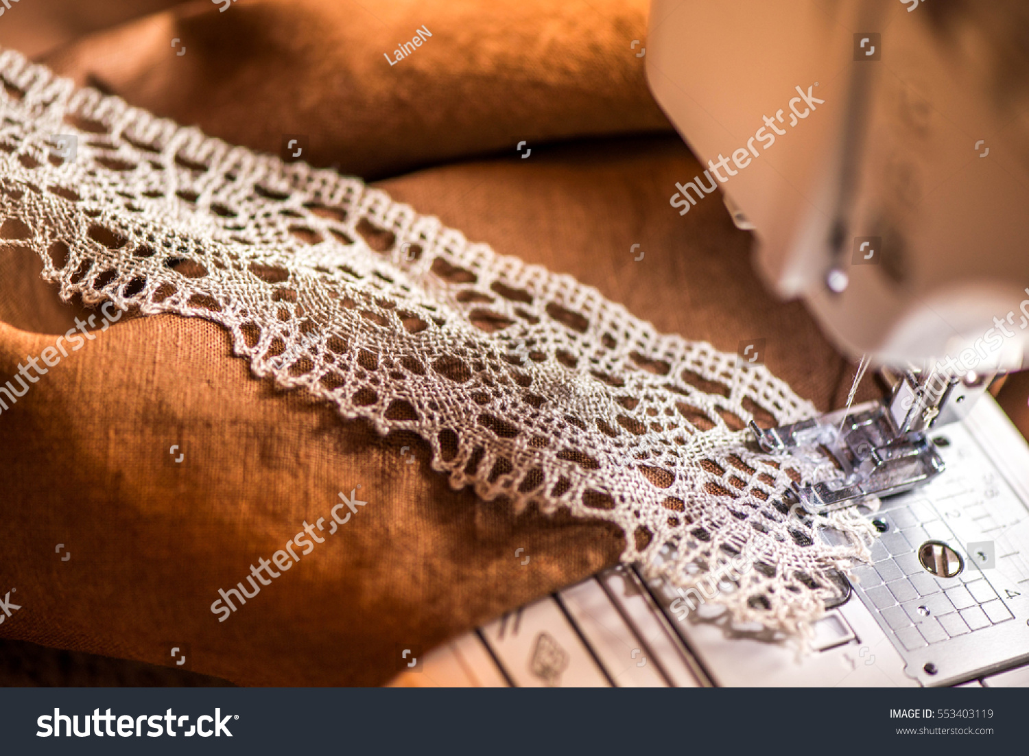 dark brown lace fabric